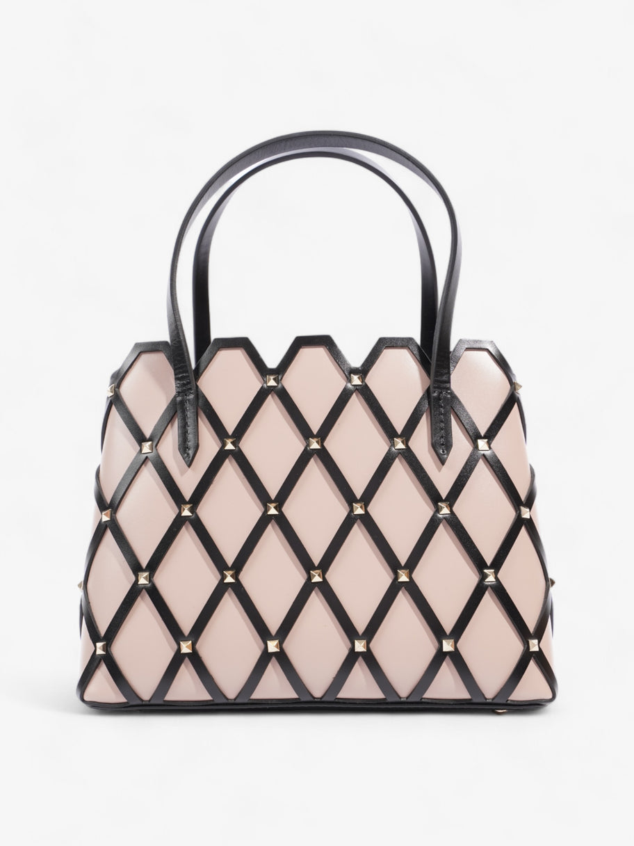 Valentino Beehive Tote Dusty Pink / Black Leather Small Image 4
