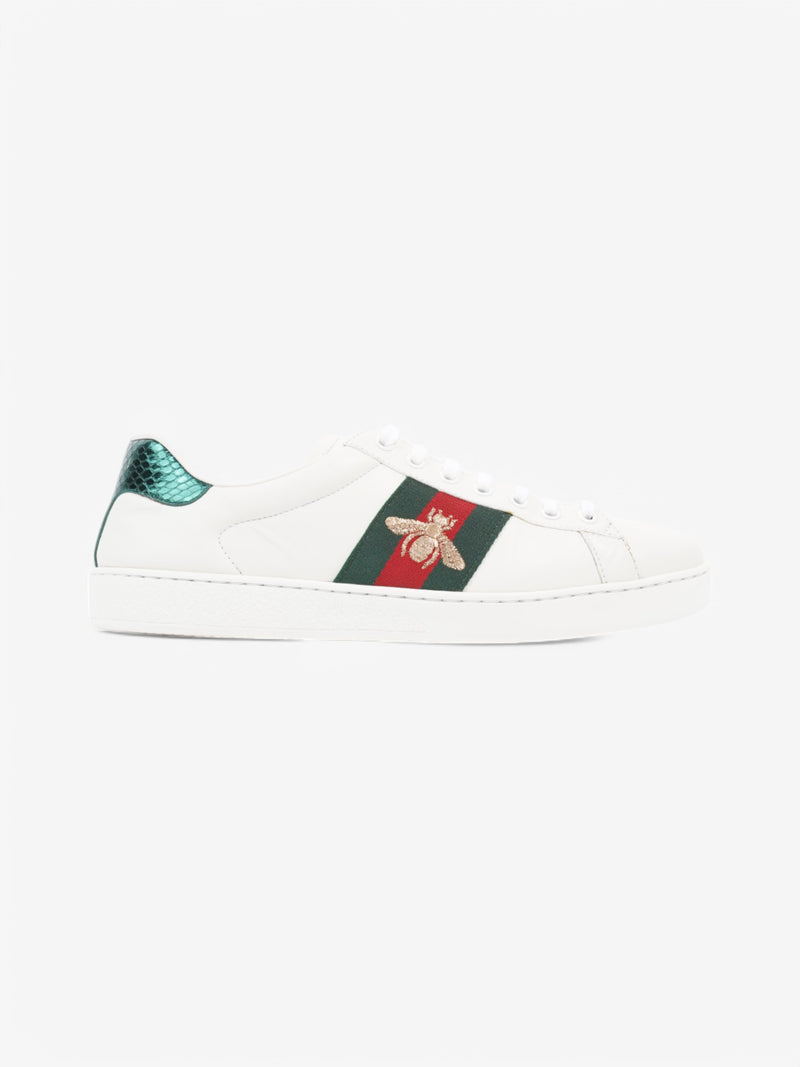  Gucci Ace Embroidered Bee Sneakers  White  / Green / Red Leather EU 42 UK 8