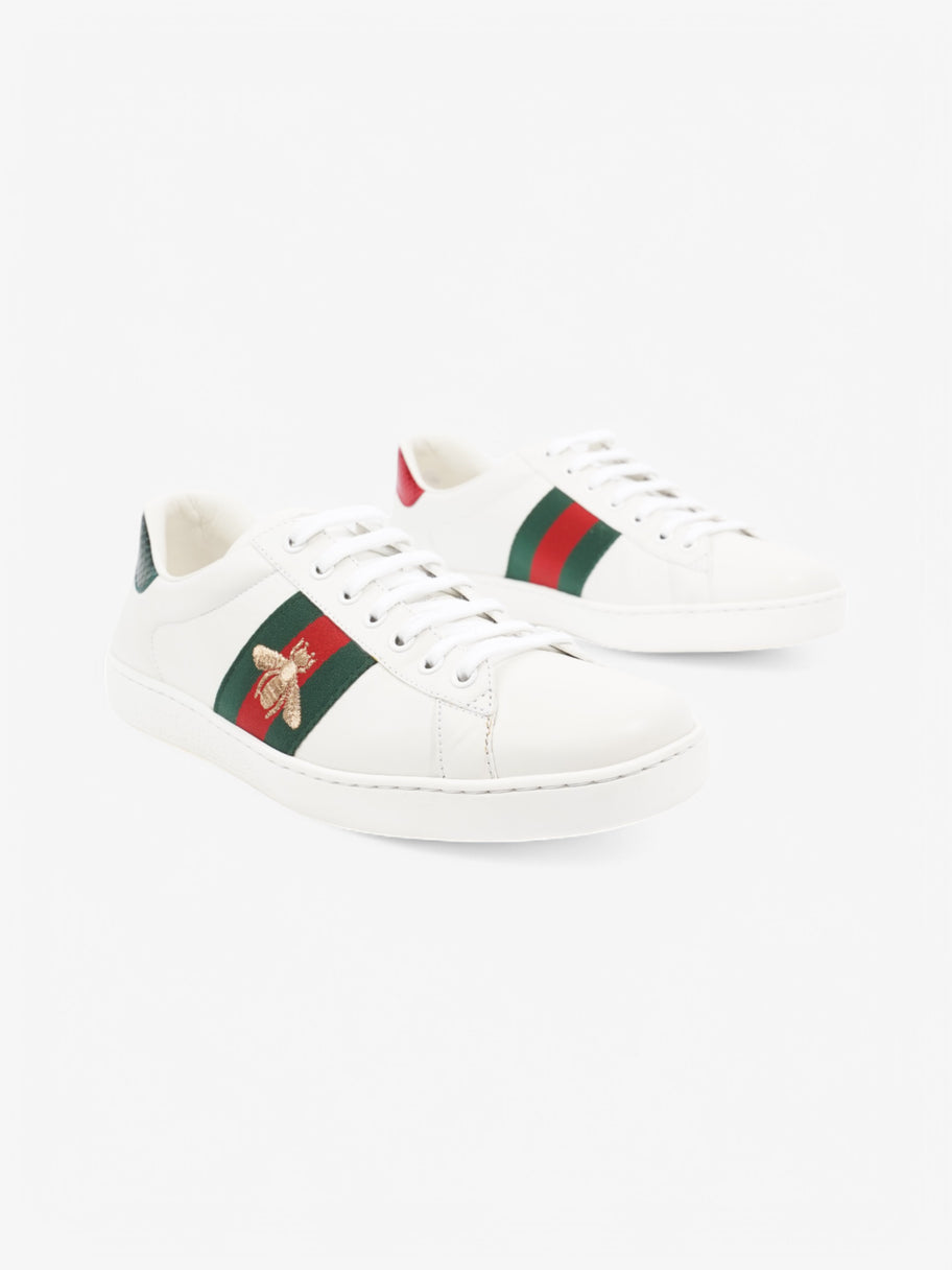 Gucci Ace Embroidered Bee Sneakers  White  / Green / Red Leather EU 42 UK 8 Image 2