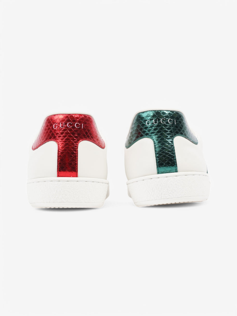 Gucci Ace Embroidered Bee Sneakers  White  / Green / Red Leather EU 42 UK 8 Image 6