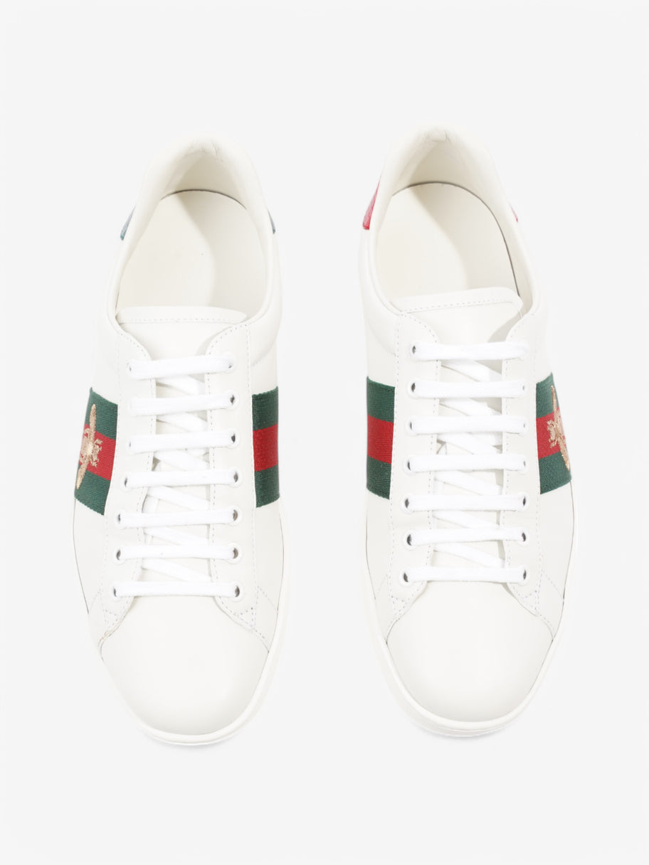Gucci Ace Embroidered Bee Sneakers  White  / Green / Red Leather EU 42 UK 8 Image 8