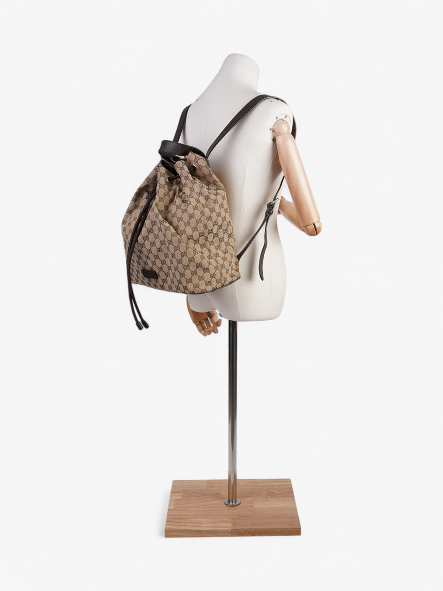 Gucci GG Supreme Backpack Beige  / Brown Canvas Image 2