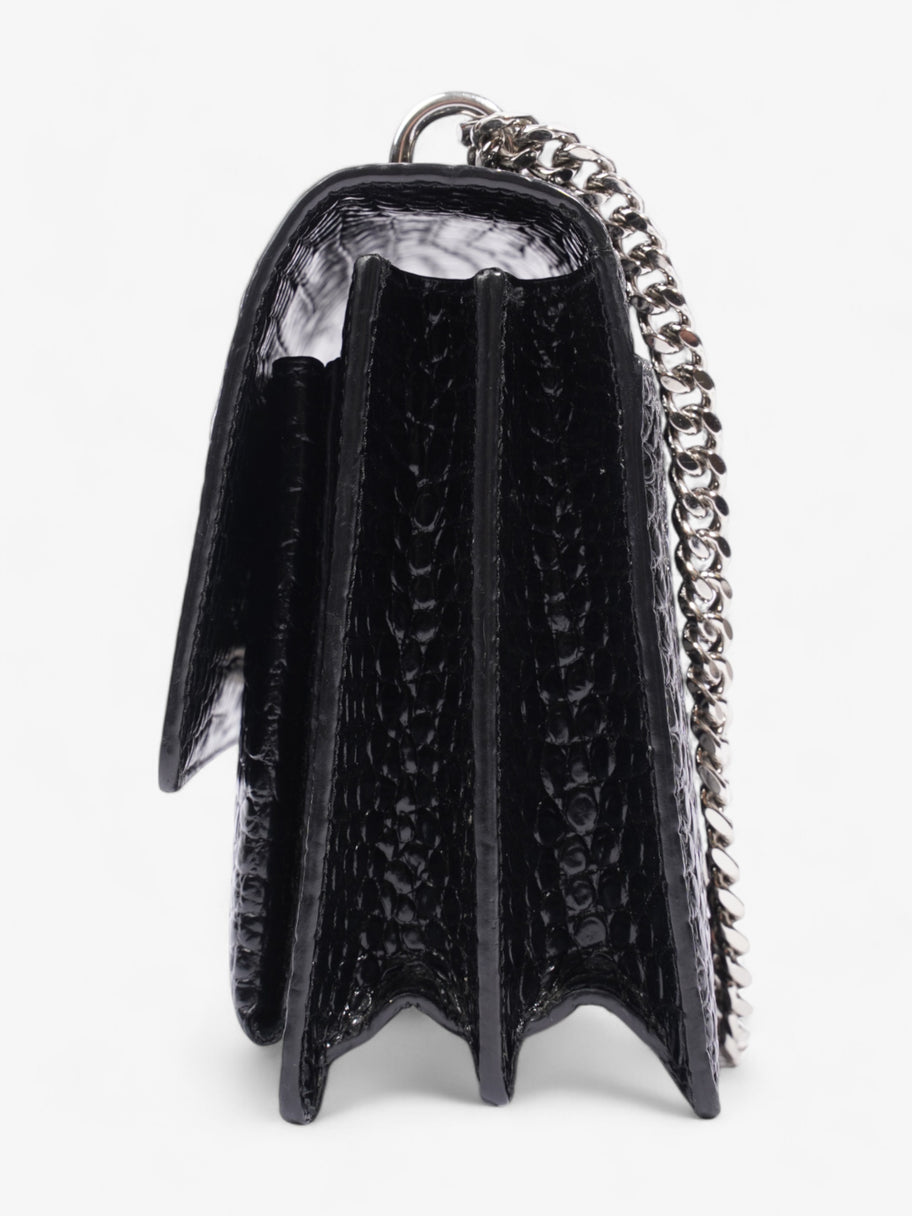 Saint Laurent Sunset Black Embossed Leather Medium Image 13