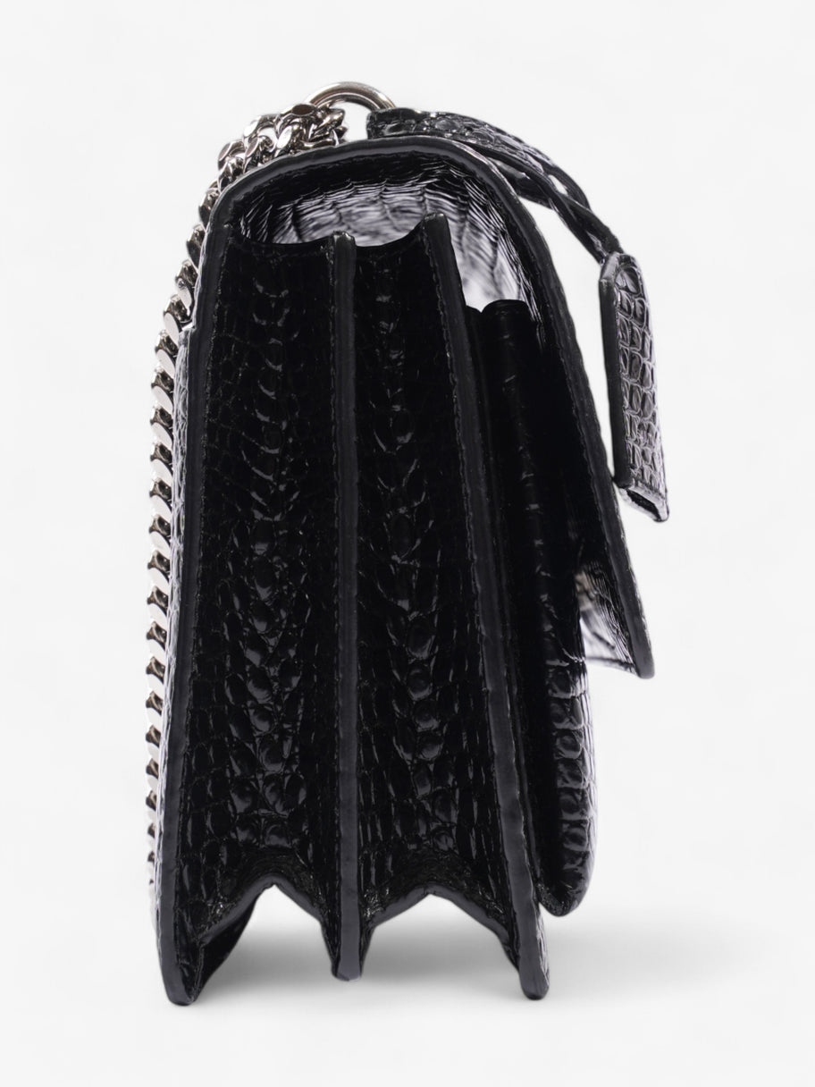Saint Laurent Sunset Black Embossed Leather Medium Image 15