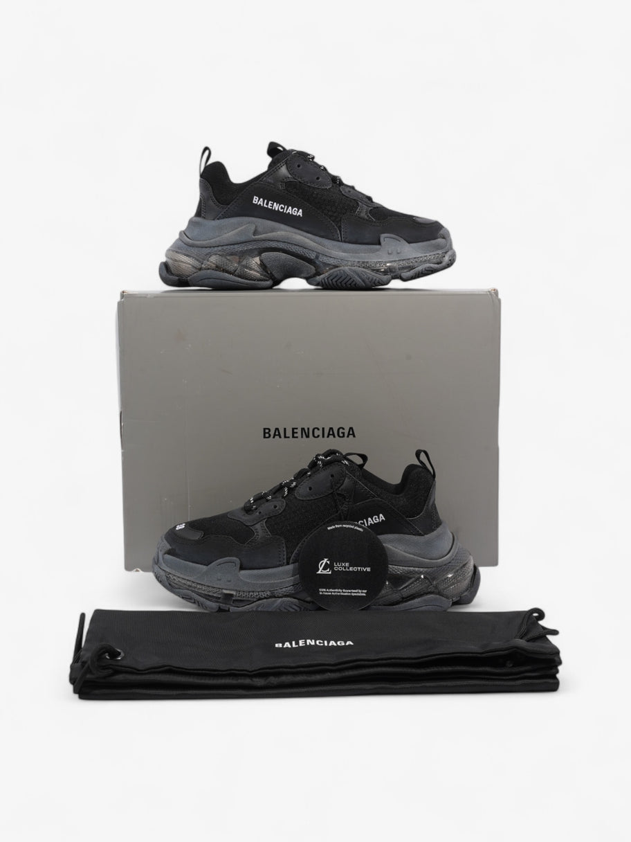 Balenciaga Triple S Clear Sole Black / White Mesh EU 38 UK 5 Image 10