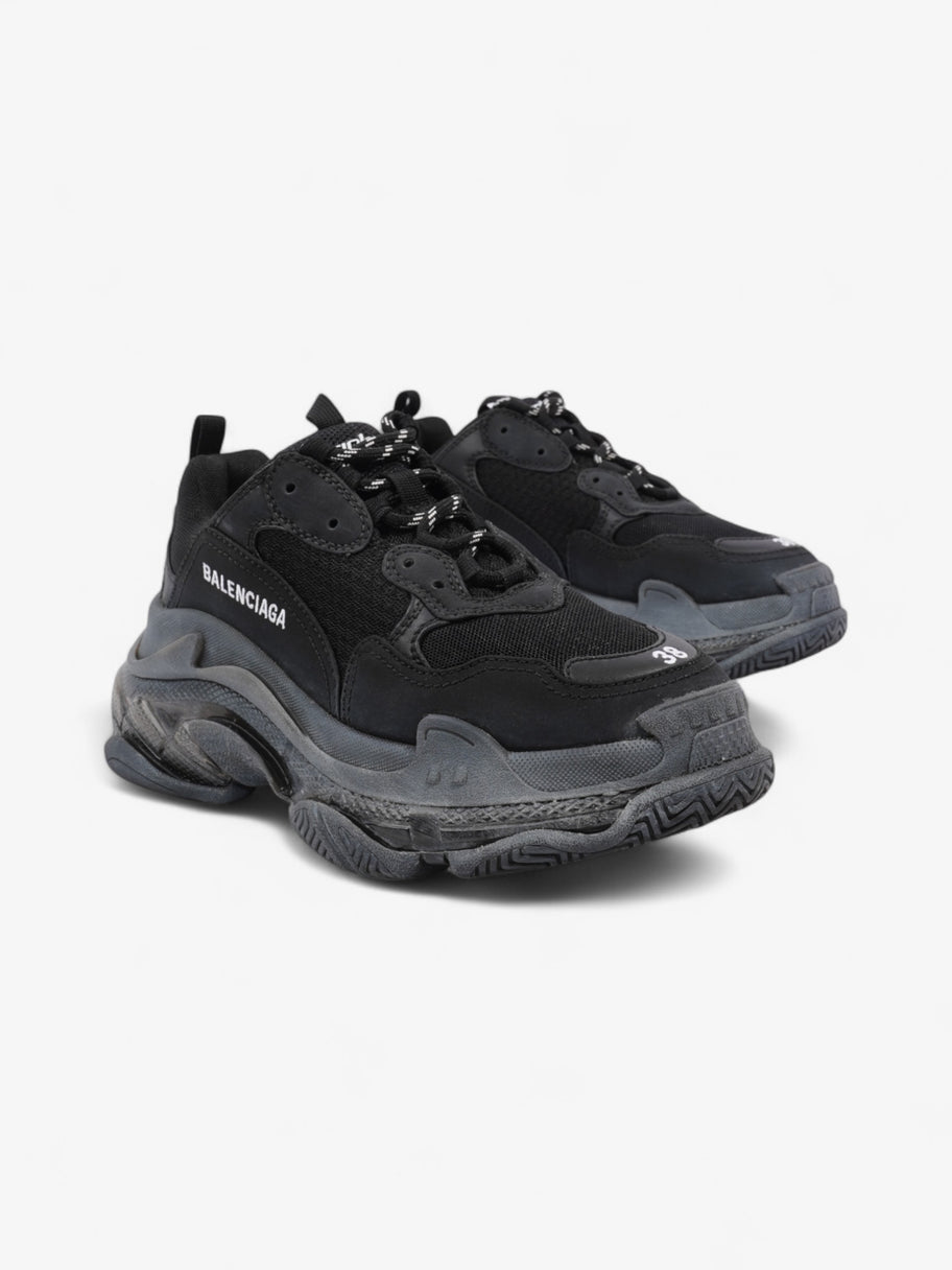 Balenciaga Triple S Clear Sole Black / White Mesh EU 38 UK 5 Image 2
