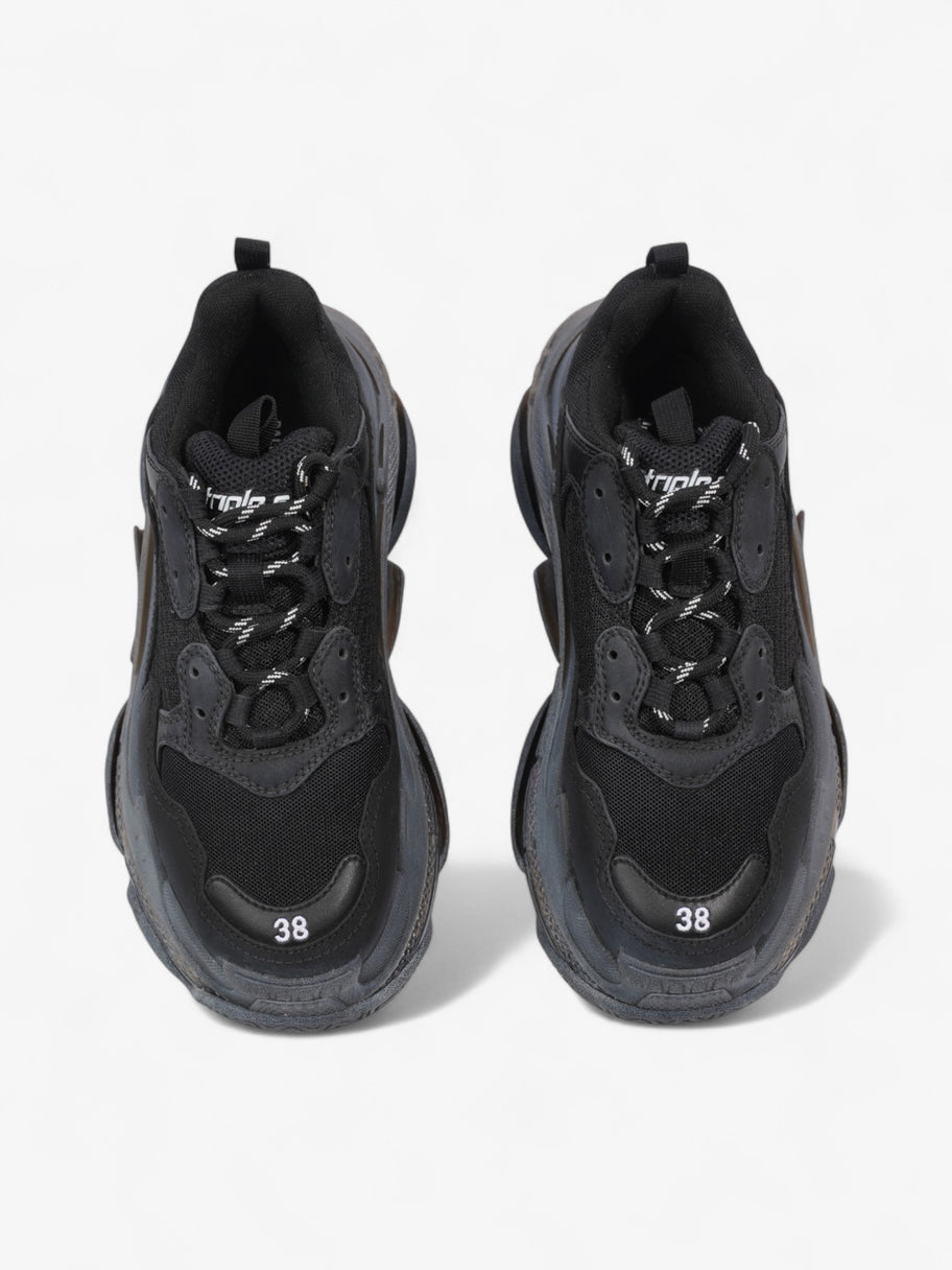 Balenciaga Triple S Clear Sole Black / White Mesh EU 38 UK 5 Image 8