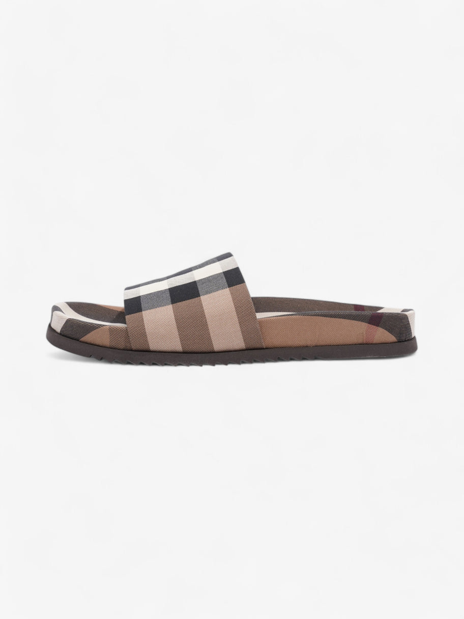 Burberry Checkered Sliders Brown / White / Black Canvas EU 43 UK 9 Image 5