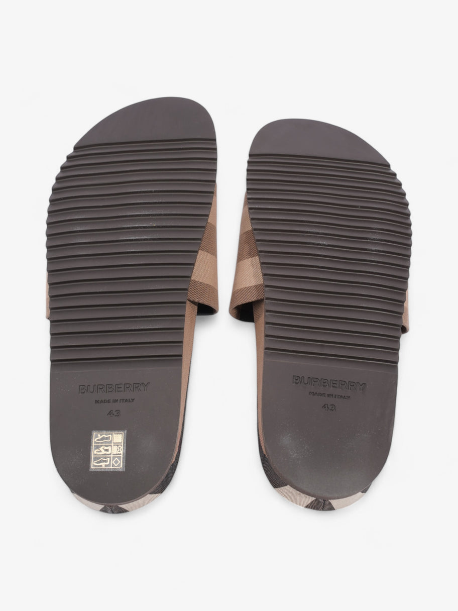 Burberry Checkered Sliders Brown / White / Black Canvas EU 43 UK 9 Image 7