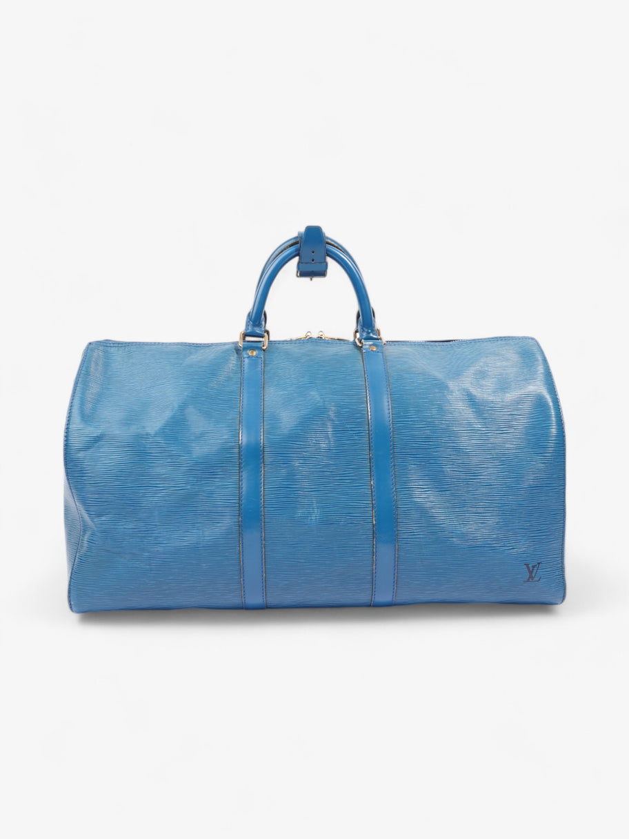 Louis Vuitton Keepall Blue Epi Leather 50 Image 4