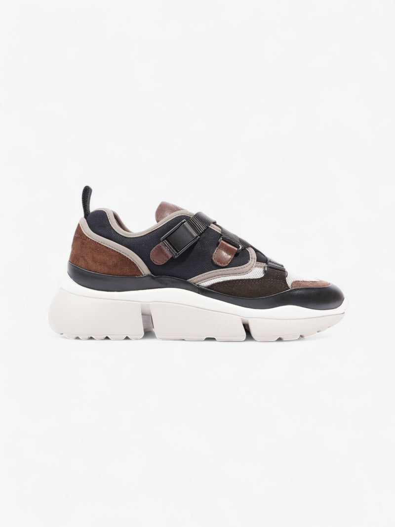  Chloe Sonnie Sneakers Brown / Grey / Black Mesh EU 37 UK 4
