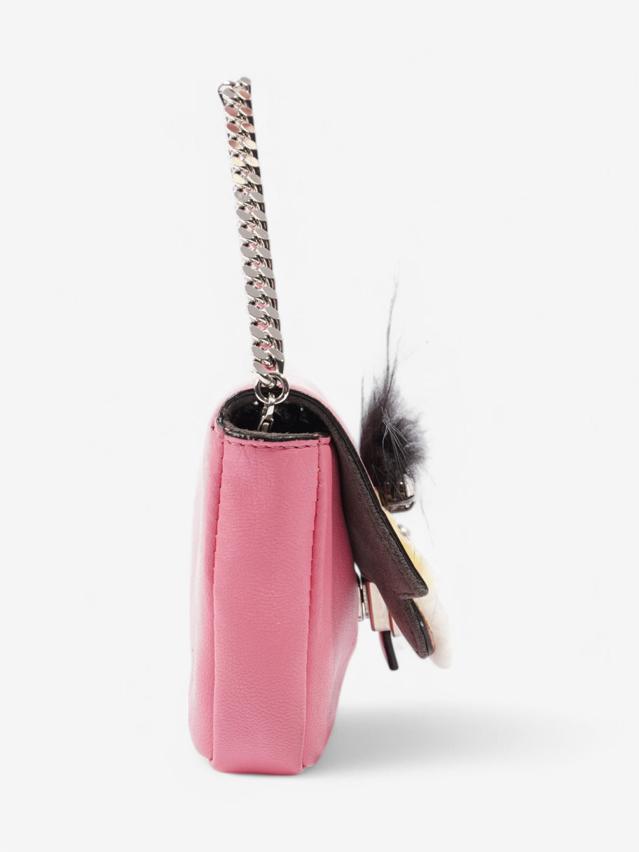 Fendi Micro Monster Baguette Pink Calfskin Leather Image 5
