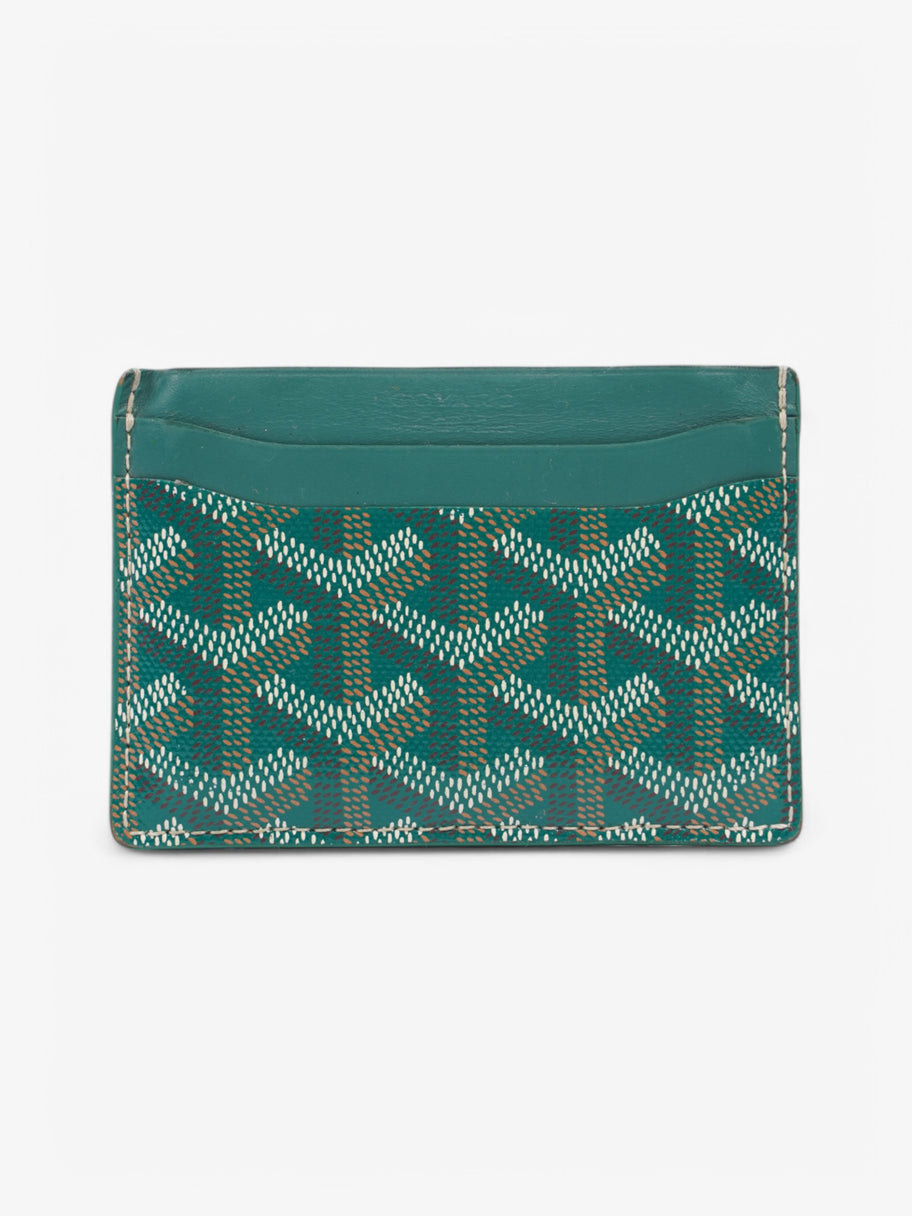 Goyard Card Holder Green Coated Canvas Image 2
