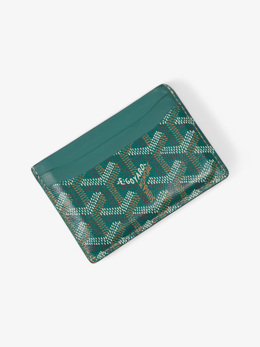 Goyard Card Holder Green Coated Canvas Image 3