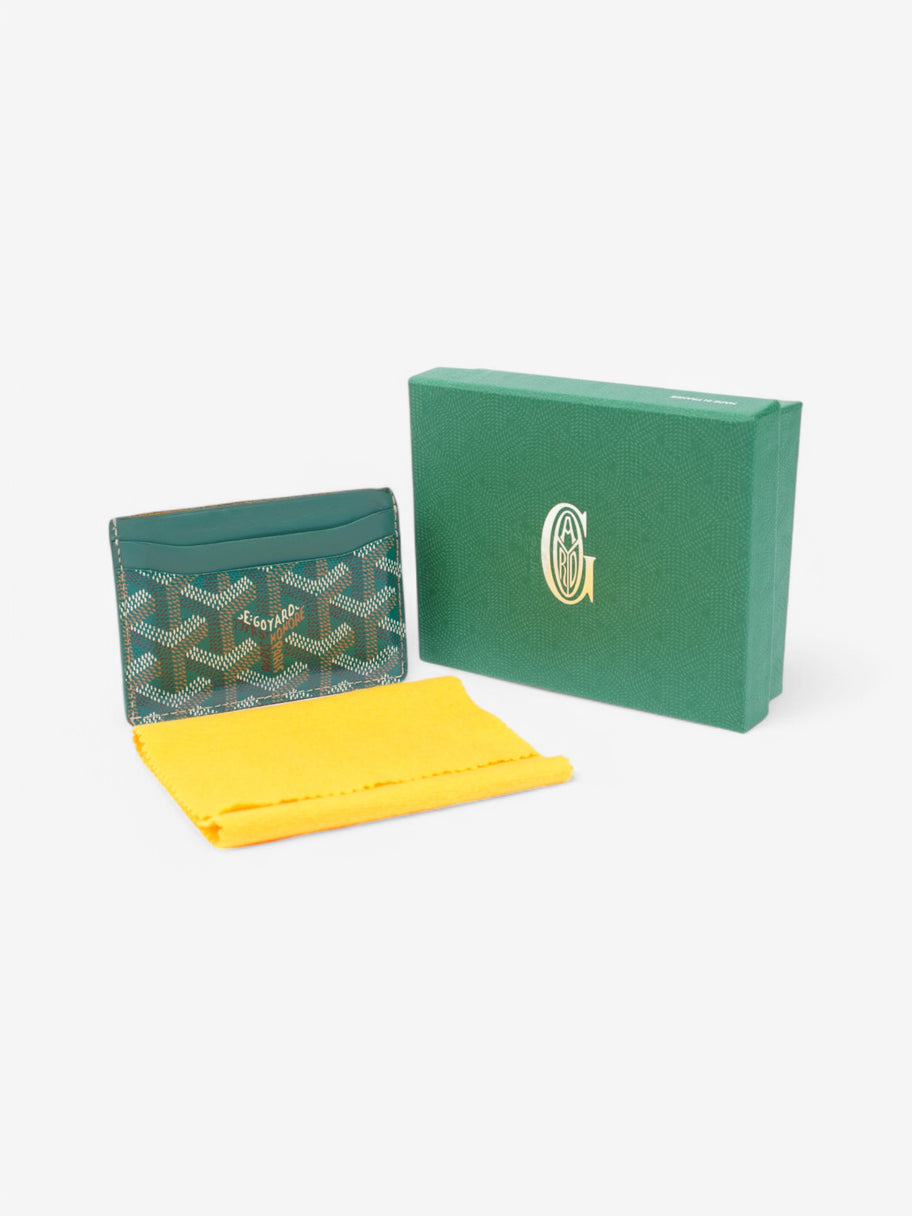 Goyard Card Holder Green Coated Canvas Image 5