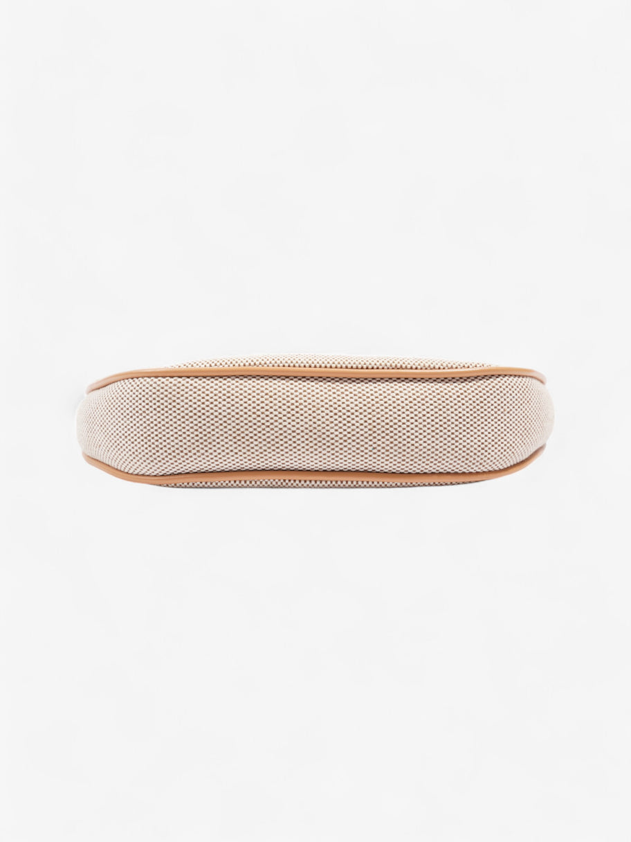 Burberry Olympia Logo Shoulder Bag Beige Cotton Image 6