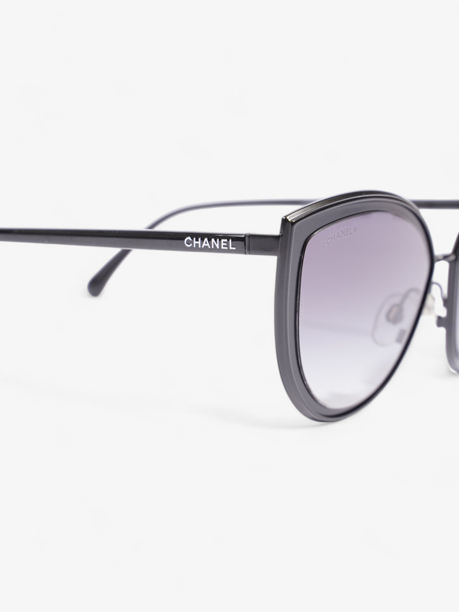Chanel Cat-Eye Sunglasses Black Acetate 140mm Image 6