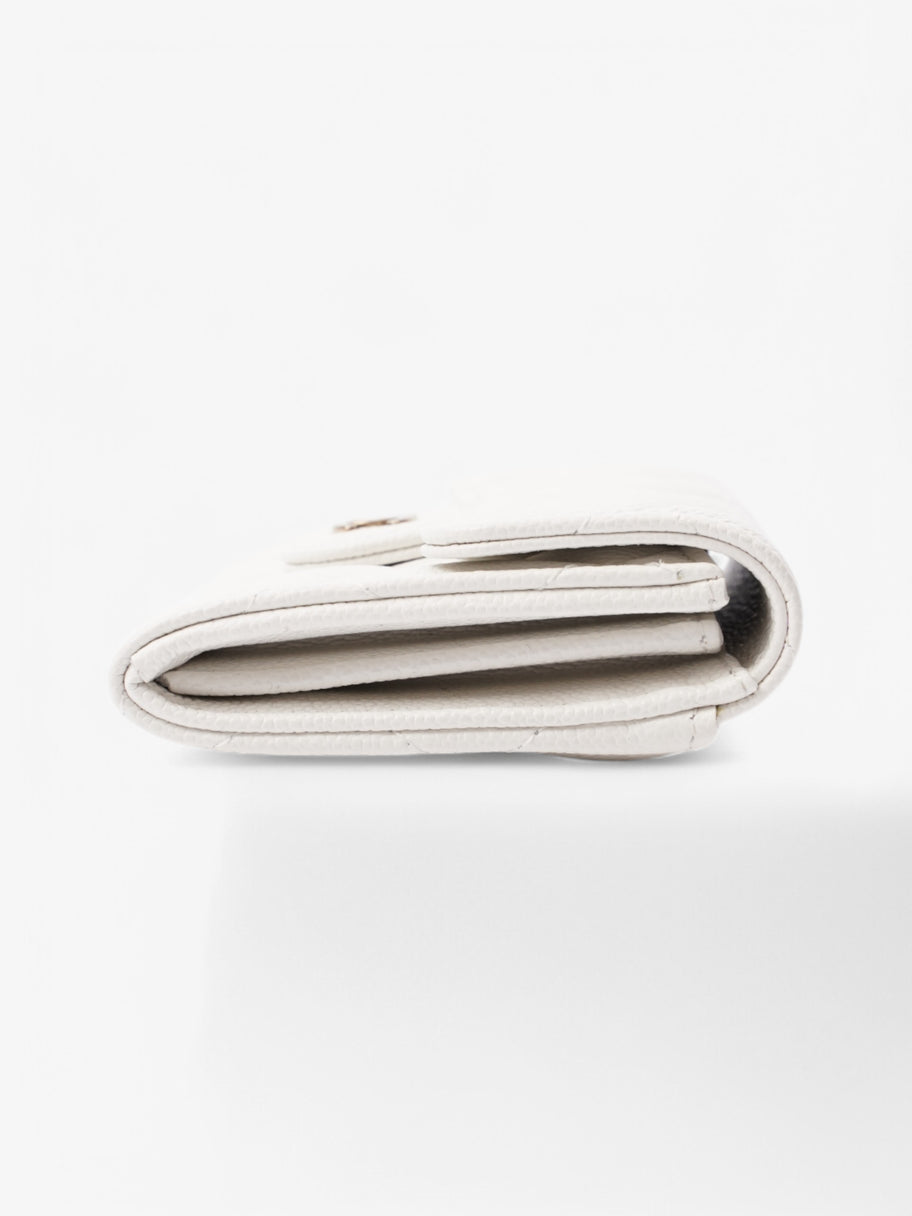 Chanel Classic Flap Wallet White  Leather Image 2