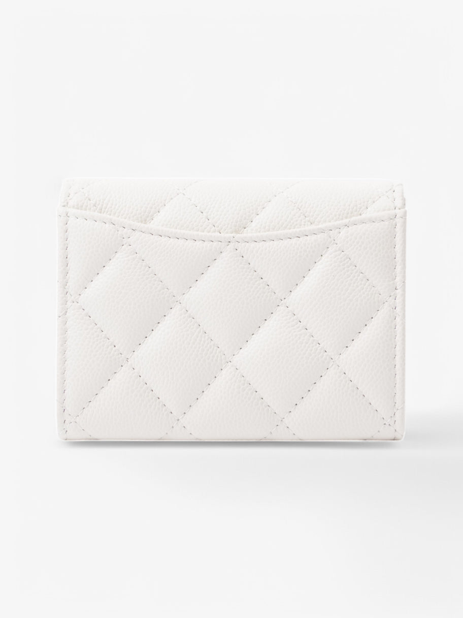 Chanel Classic Flap Wallet White  Leather Image 3