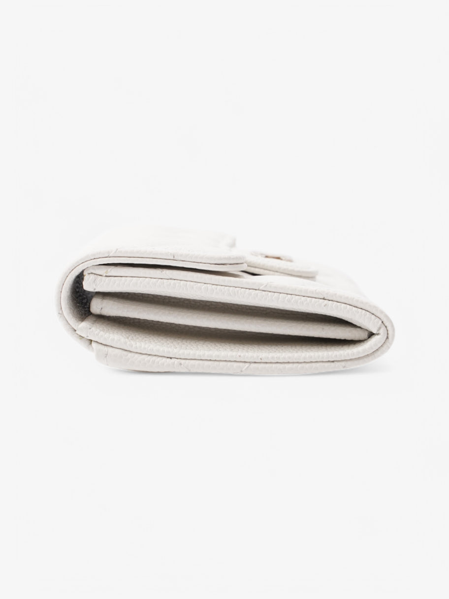 Chanel Classic Flap Wallet White  Leather Image 4