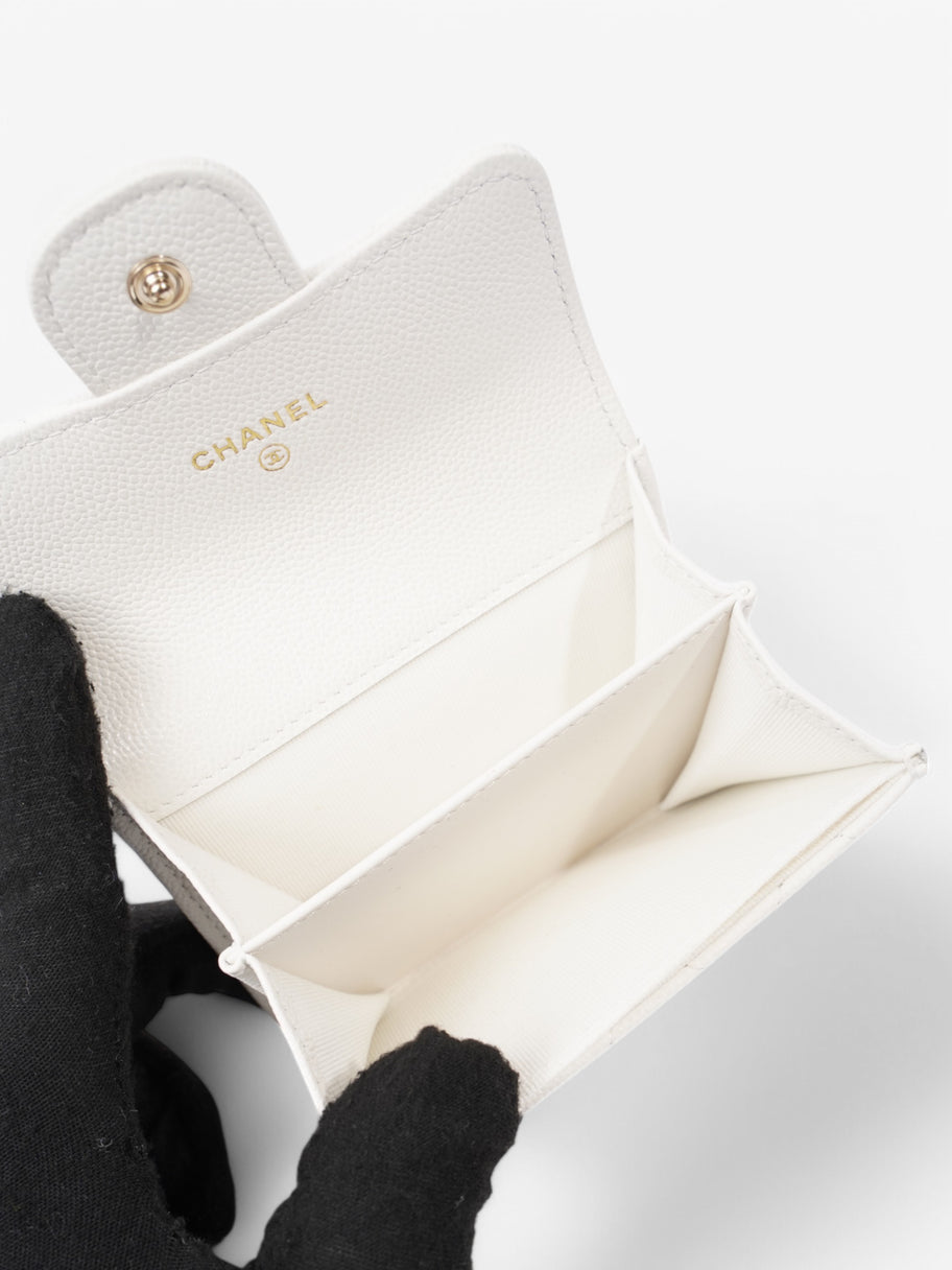 Chanel Classic Flap Wallet White  Leather Image 6