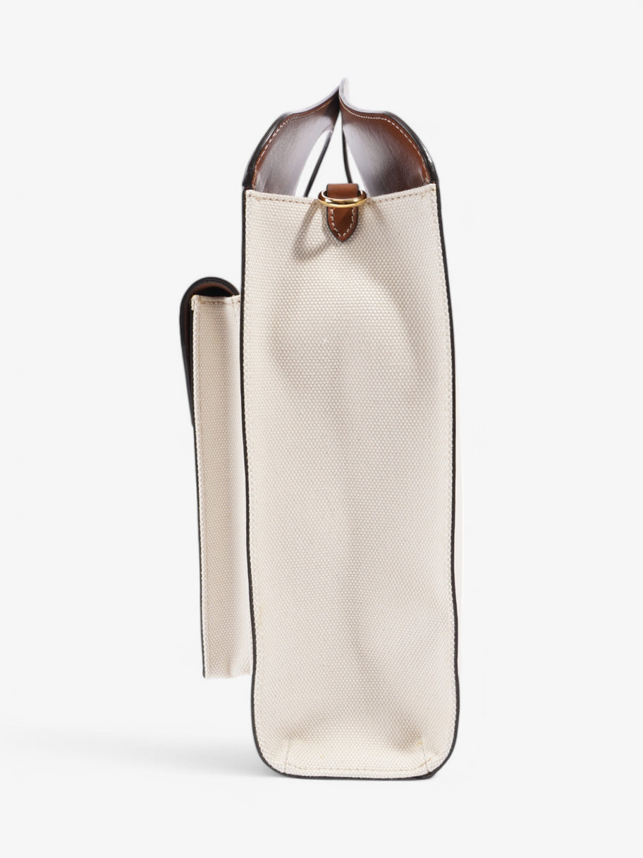 Burberry Pocket Bag White / Brown / Black Cotton Medium Image 3