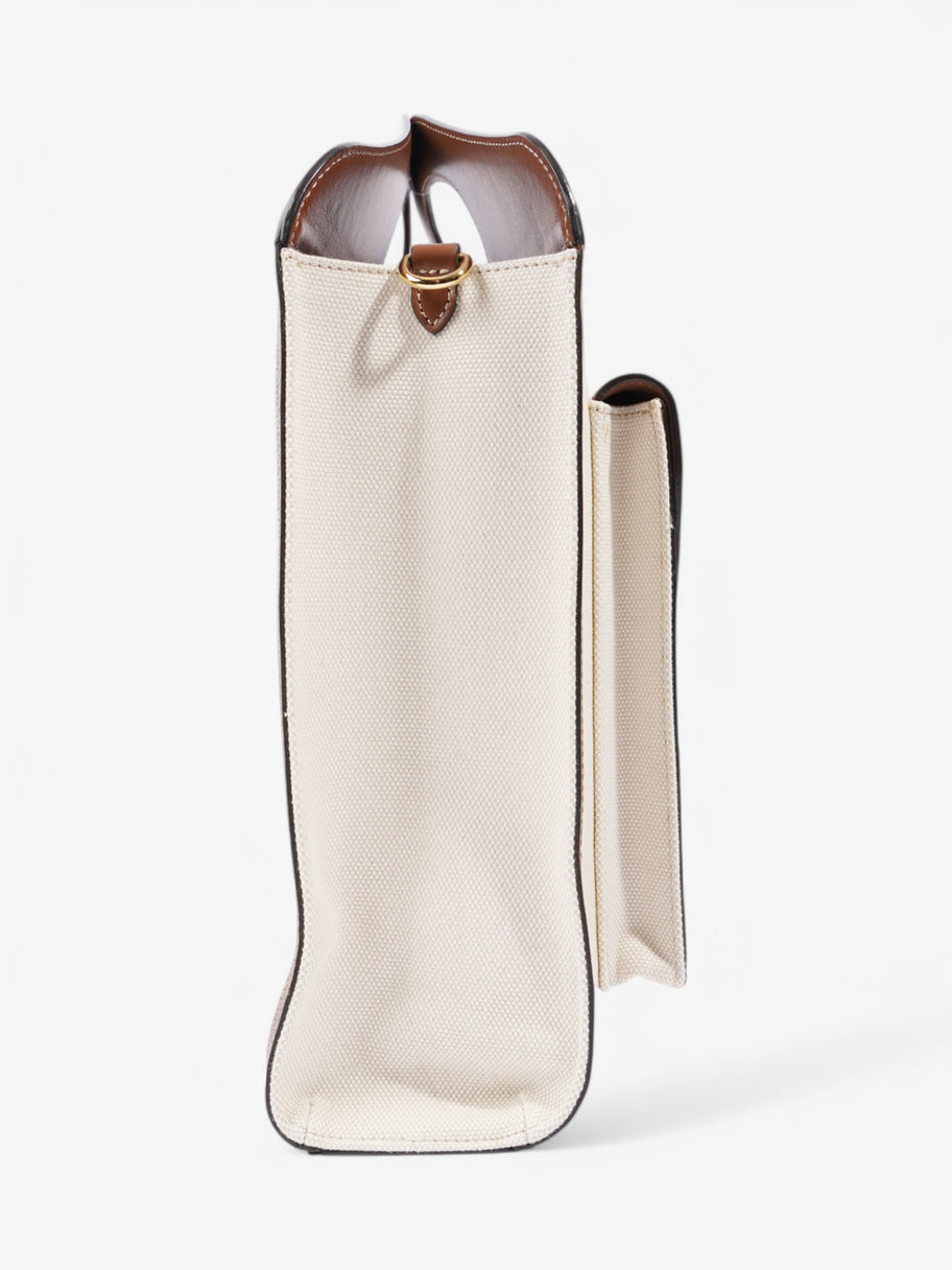 Burberry Pocket Bag White / Brown / Black Cotton Medium Image 5