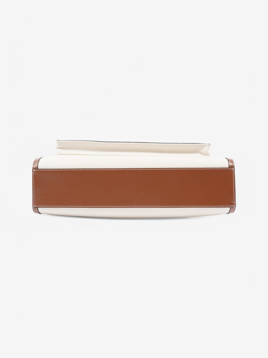 Burberry Pocket Bag White / Brown / Black Cotton Medium Image 6