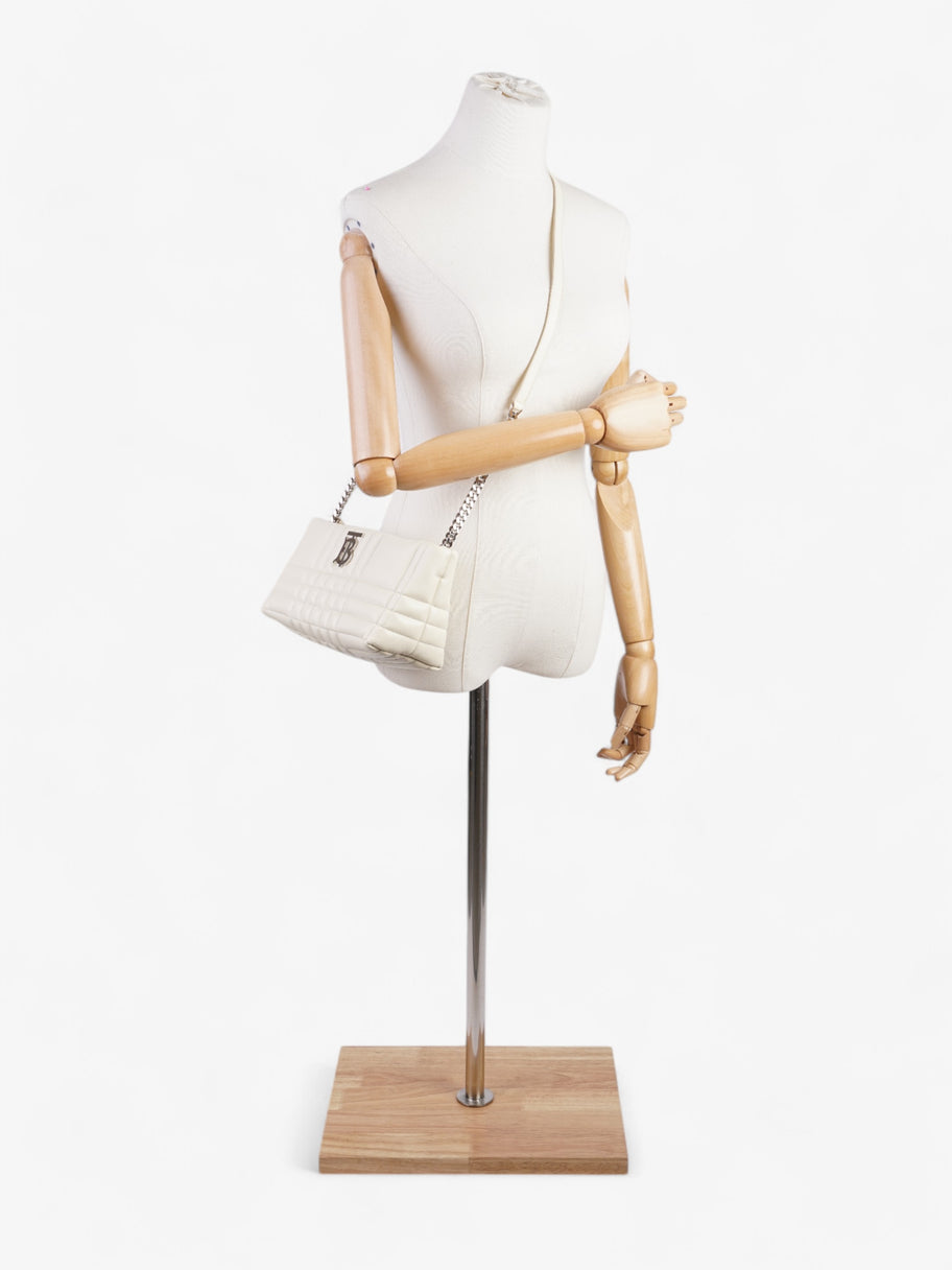 Burberry Quilted Lola Bag Pale Vanilla Lambskin Leather Small Image 2