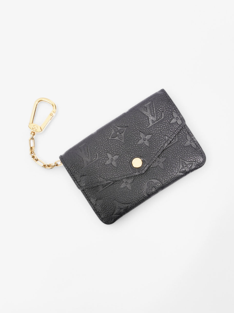 Louis Vuitton Coin Purse Keychain Black Leather Image 3
