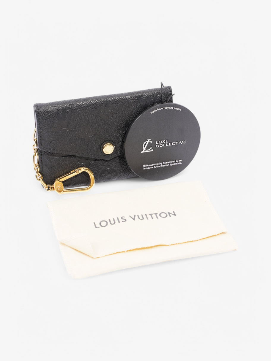 Louis Vuitton Coin Purse Keychain Black Leather Image 6