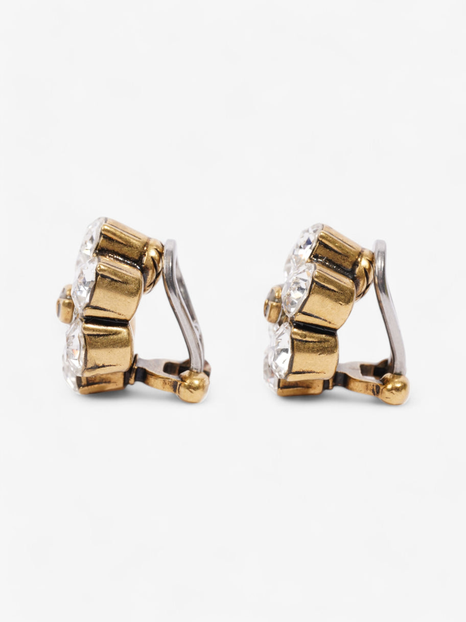 Gucci Crystal Double G Earrings Gold / Silver Base Metal Image 2