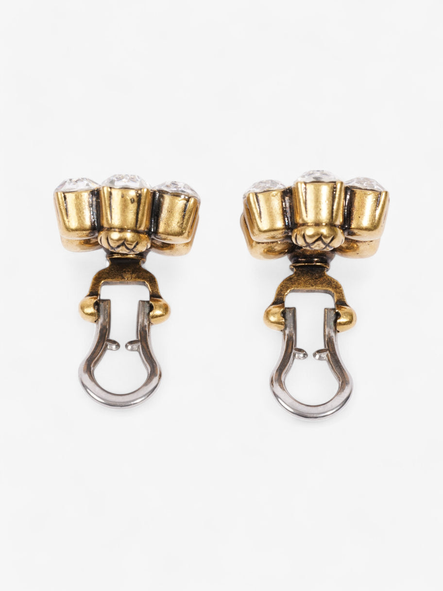 Gucci Crystal Double G Earrings Gold / Silver Base Metal Image 4