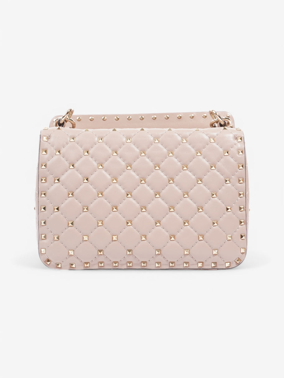 Valentino Rockstud Spike Top Handle Bag Rose Beige  Nappa Leather Medium Image 4