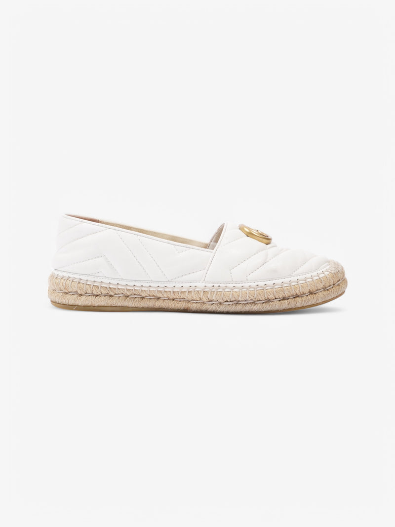  Gucci Espadrilles White / Gold Leather EU 38 UK 5