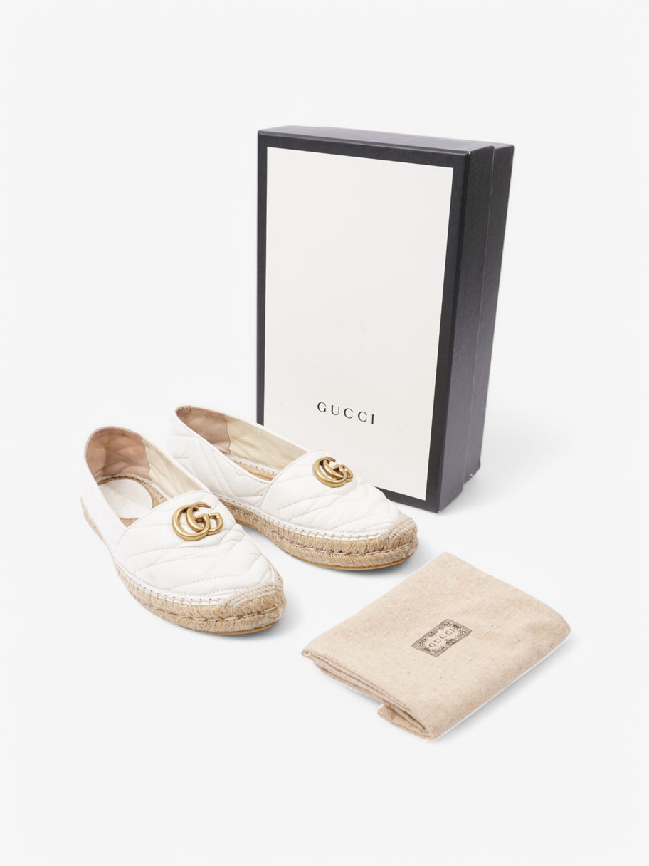 Gucci Espadrilles White / Gold Leather EU 38 UK 5 Image 10