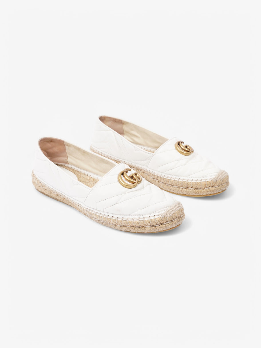 Gucci Espadrilles White / Gold Leather EU 38 UK 5 Image 2