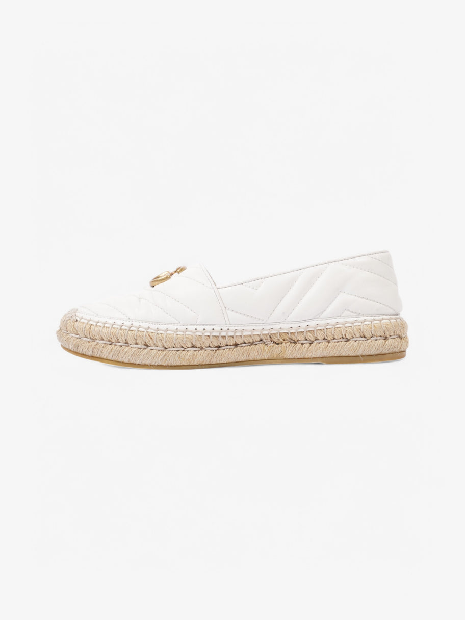 Gucci Espadrilles White / Gold Leather EU 38 UK 5 Image 3