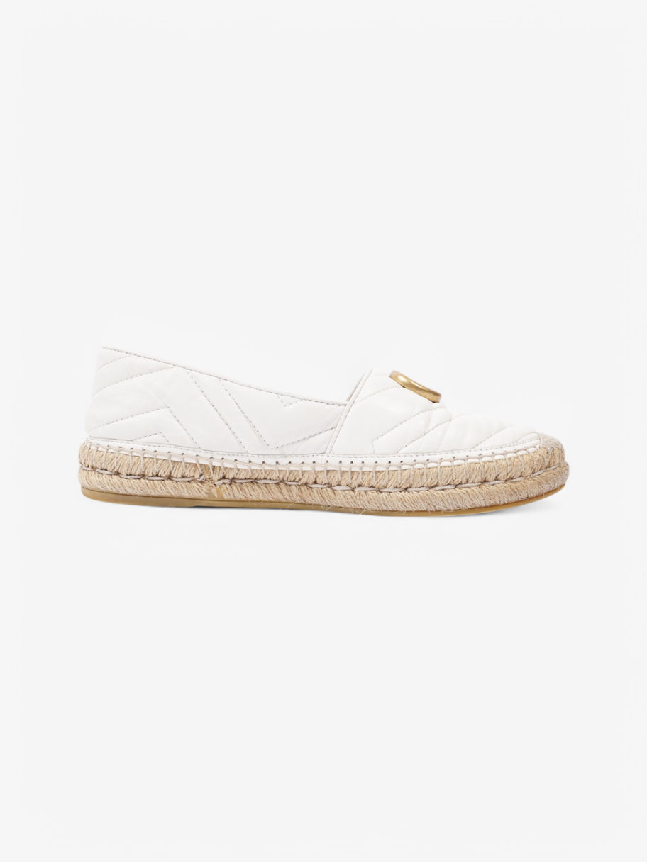 Gucci Espadrilles White / Gold Leather EU 38 UK 5 Image 4