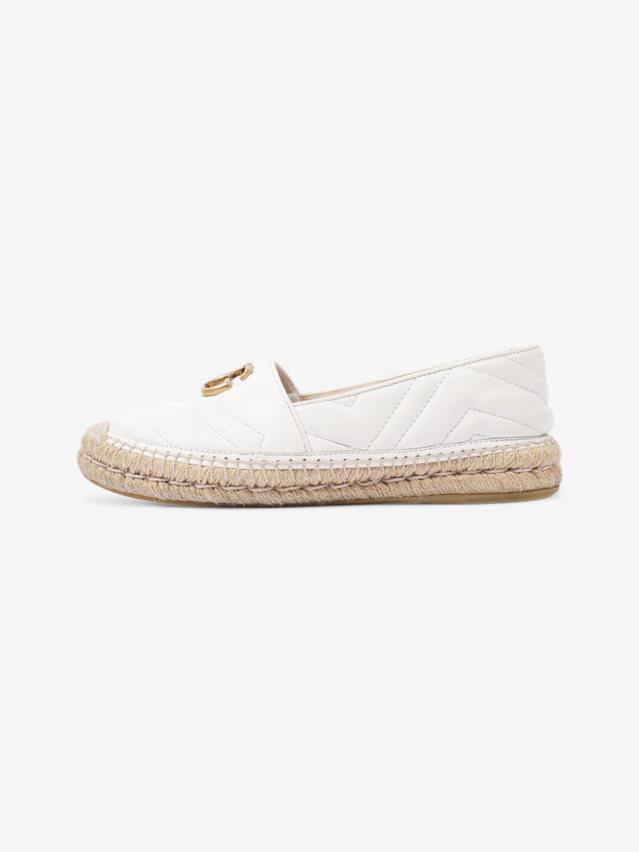Gucci Espadrilles White / Gold Leather EU 38 UK 5 Image 5