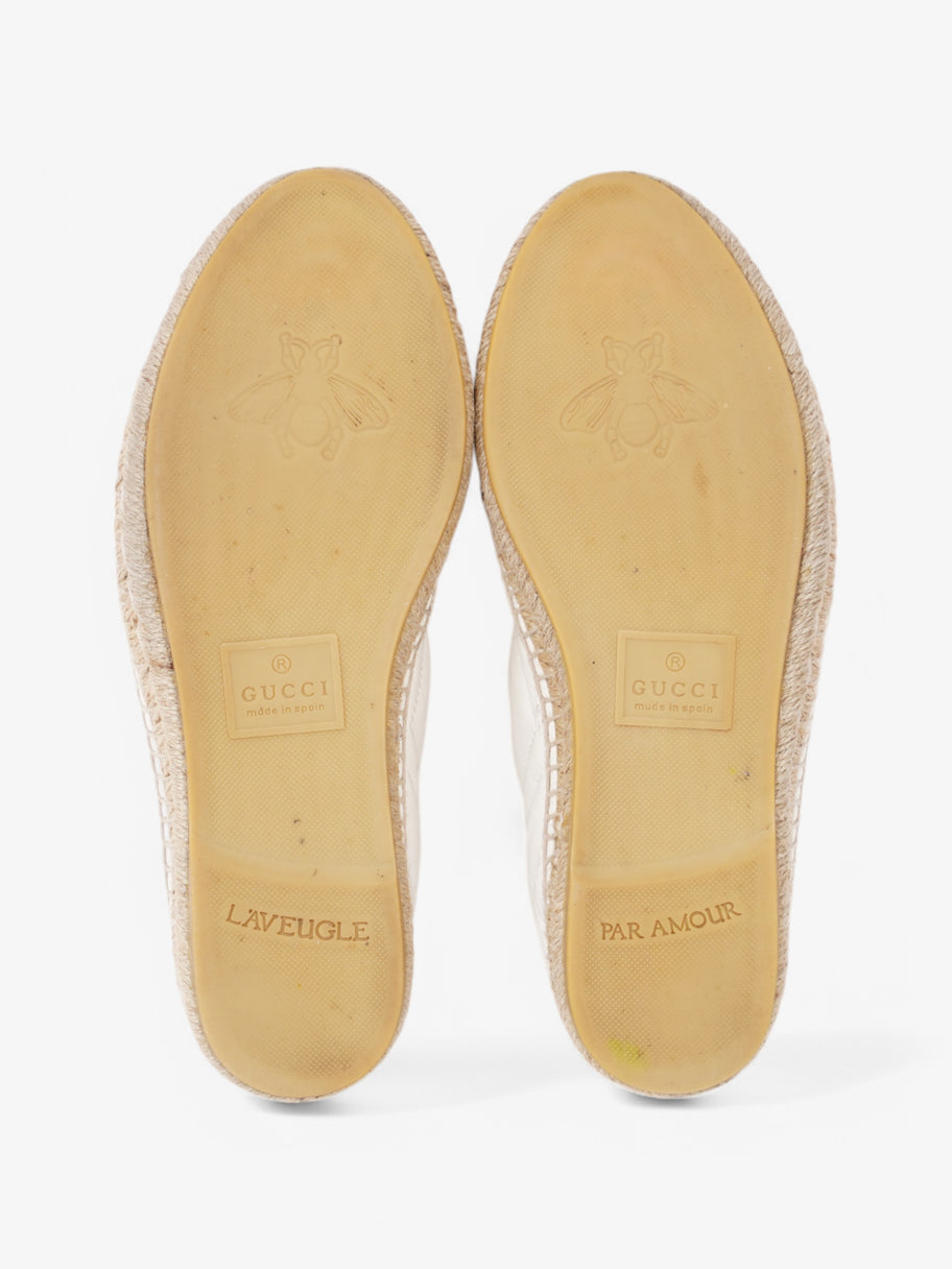 Gucci Espadrilles White / Gold Leather EU 38 UK 5 Image 7
