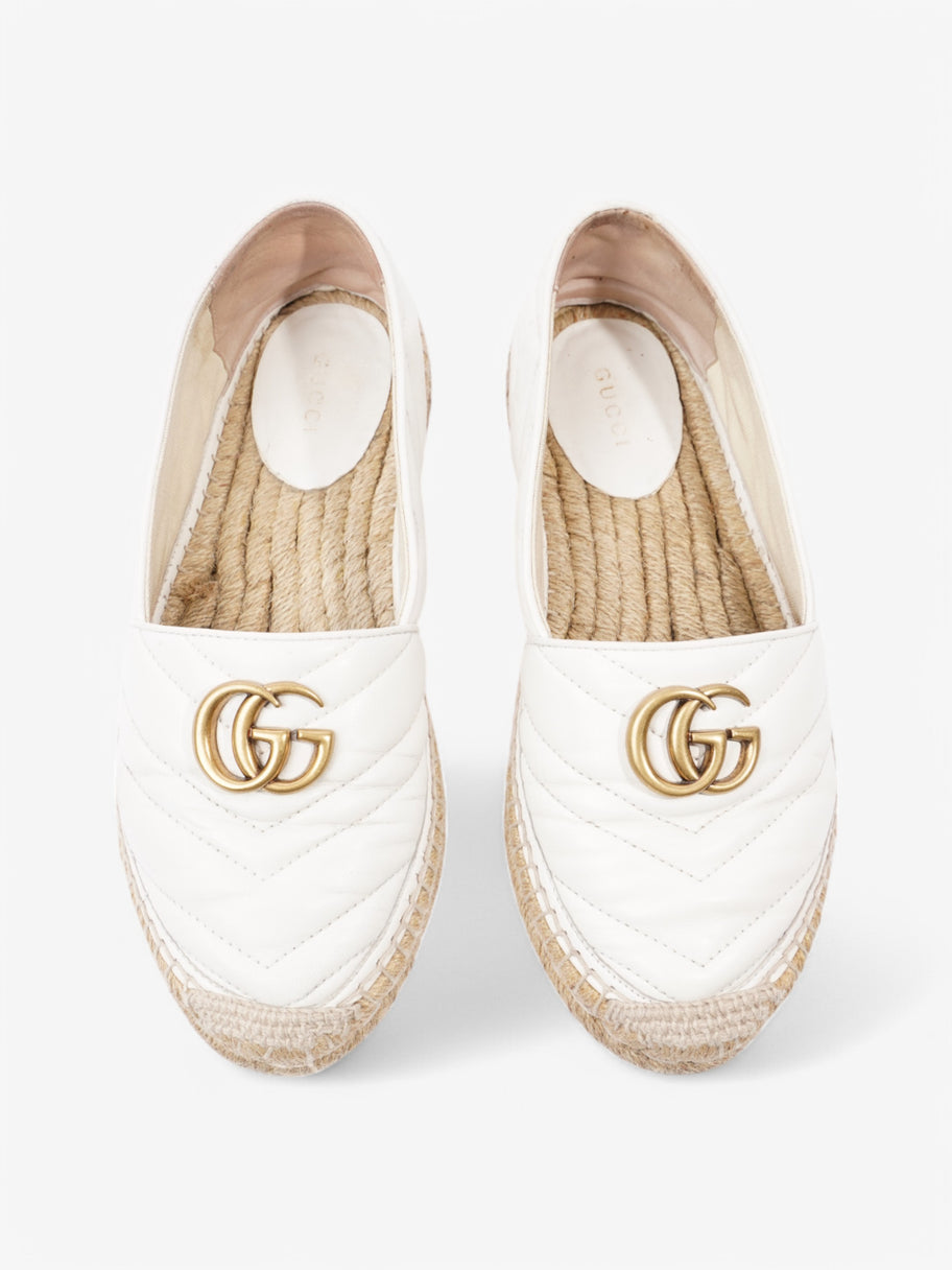Gucci Espadrilles White / Gold Leather EU 38 UK 5 Image 8