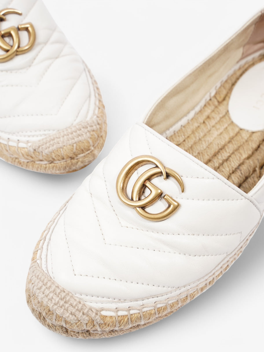 Gucci Espadrilles White / Gold Leather EU 38 UK 5 Image 9