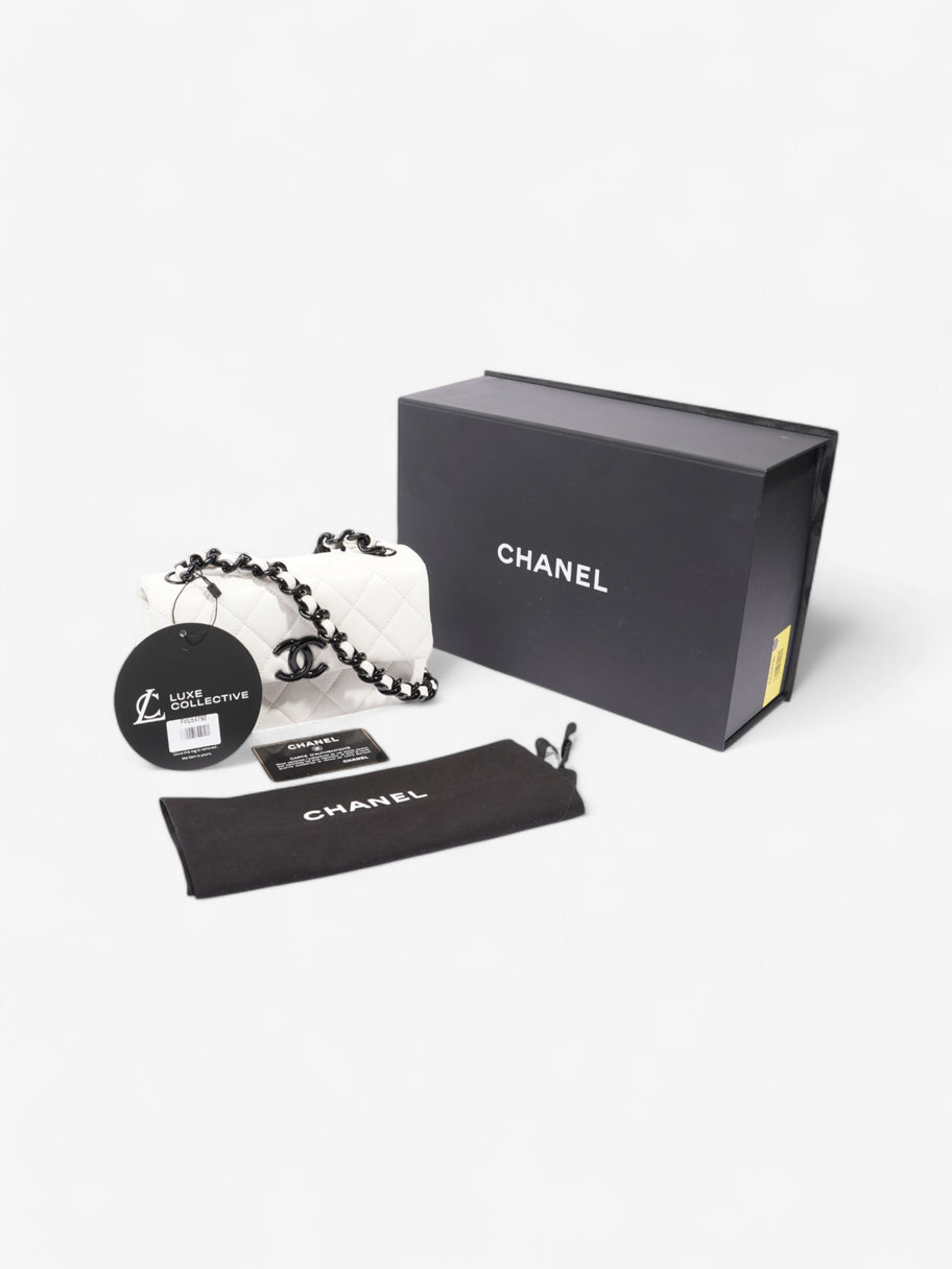 Chanel My Everything Flap White / Black Caviar Leather Small Image 11