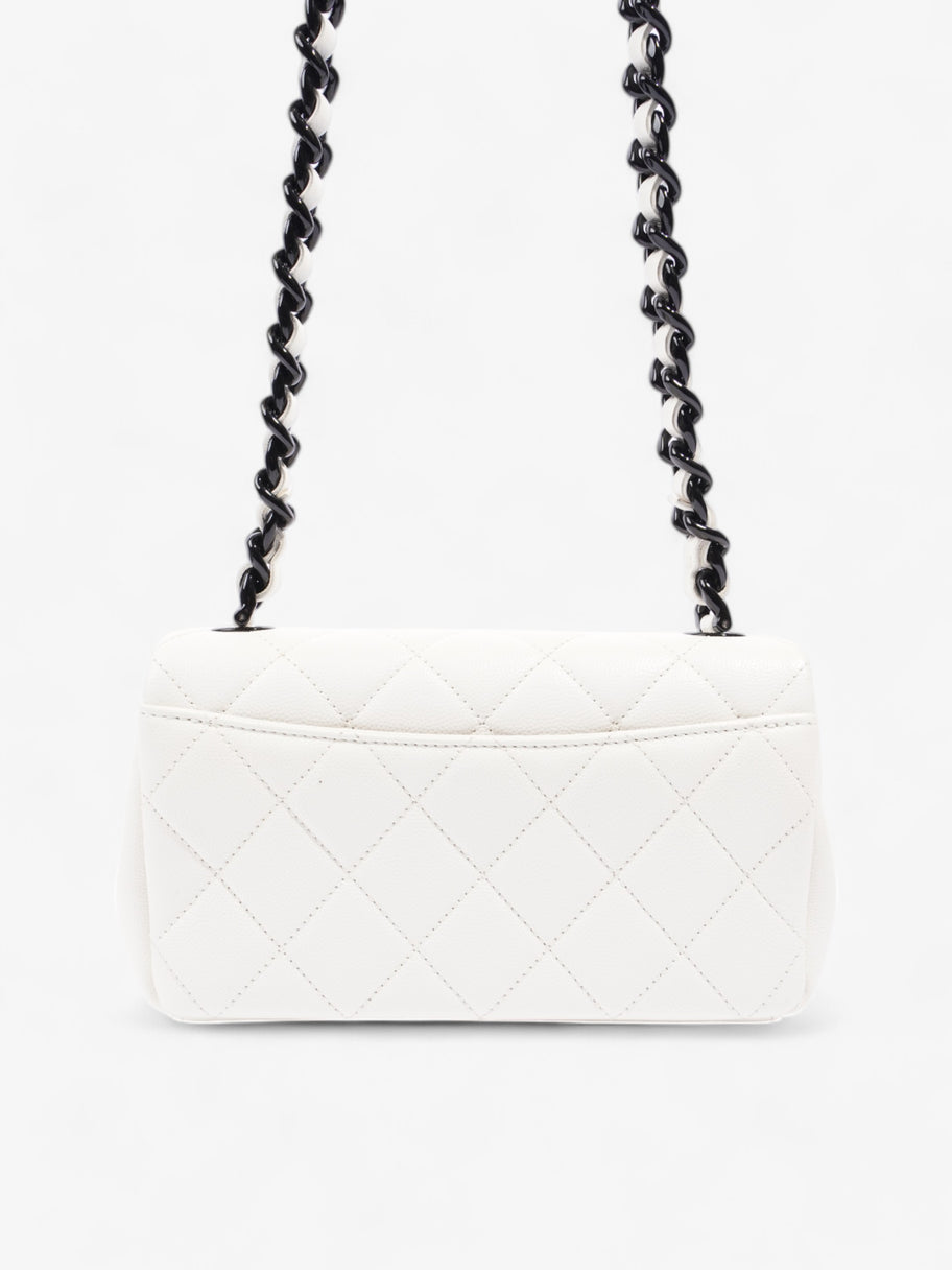 Chanel My Everything Flap White / Black Caviar Leather Small Image 4