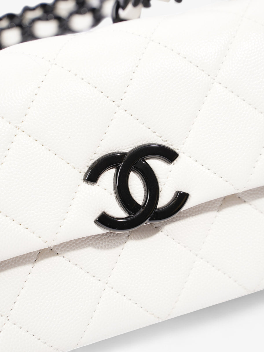 Chanel My Everything Flap White / Black Caviar Leather Small Image 7