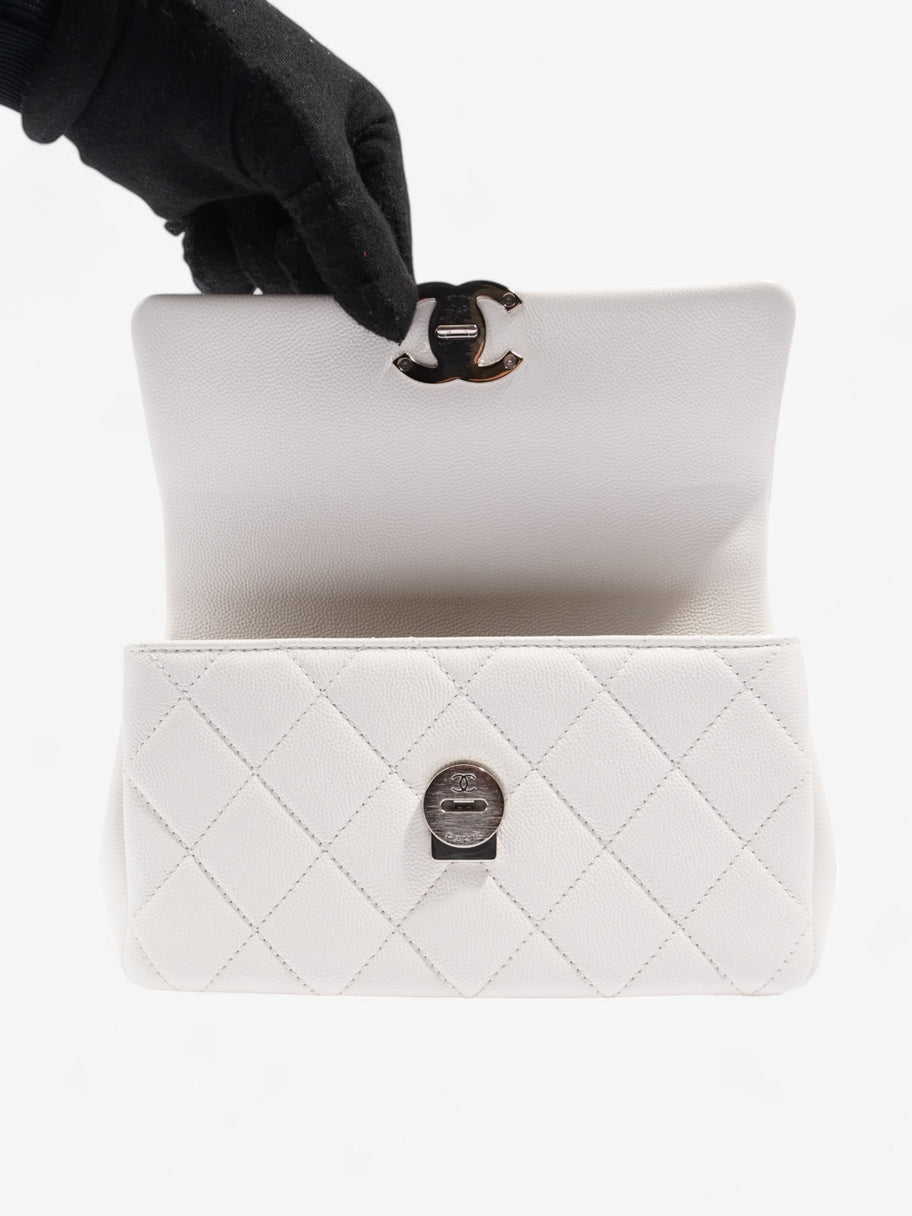 Chanel My Everything Flap White / Black Caviar Leather Small Image 8