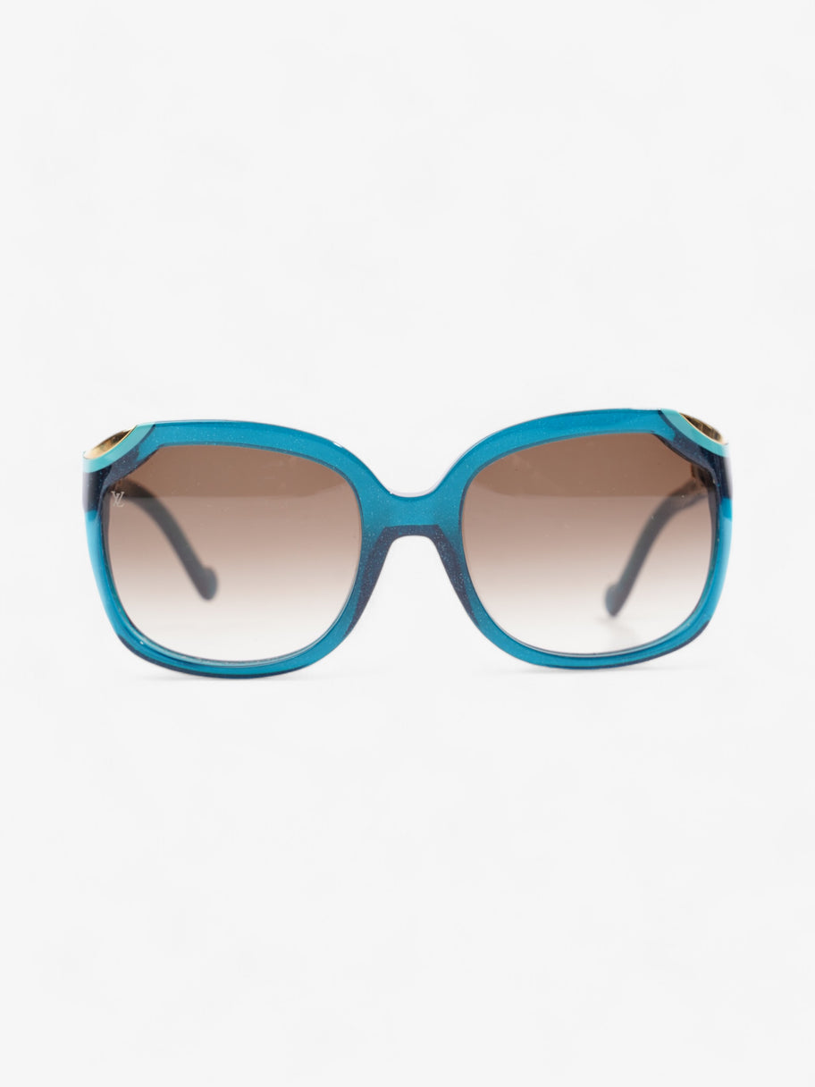 Louis Vuitton Ivy Cat Sunglasses Petrole Blue / Gold Acetate 140mm Image 1