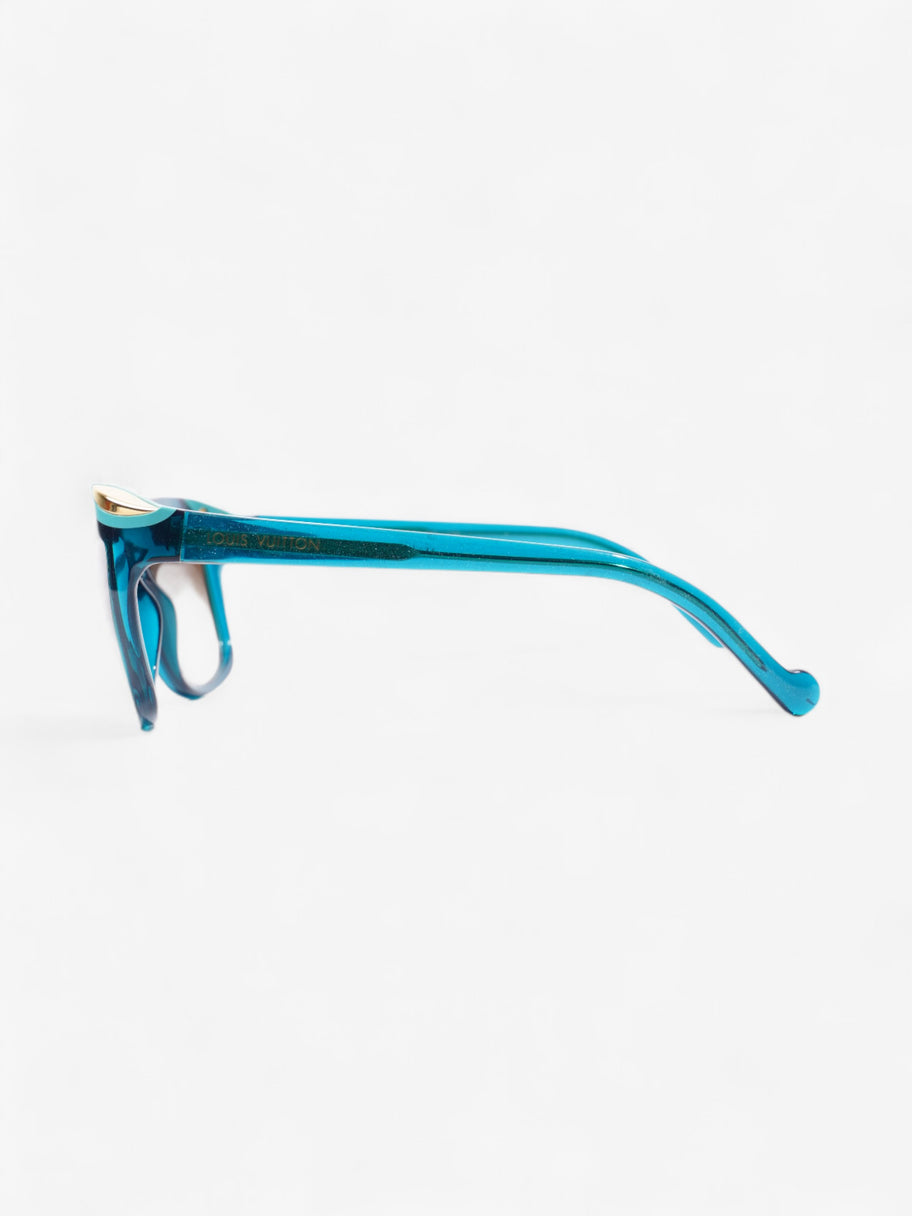 Louis Vuitton Ivy Cat Sunglasses Petrole Blue / Gold Acetate 140mm Image 2