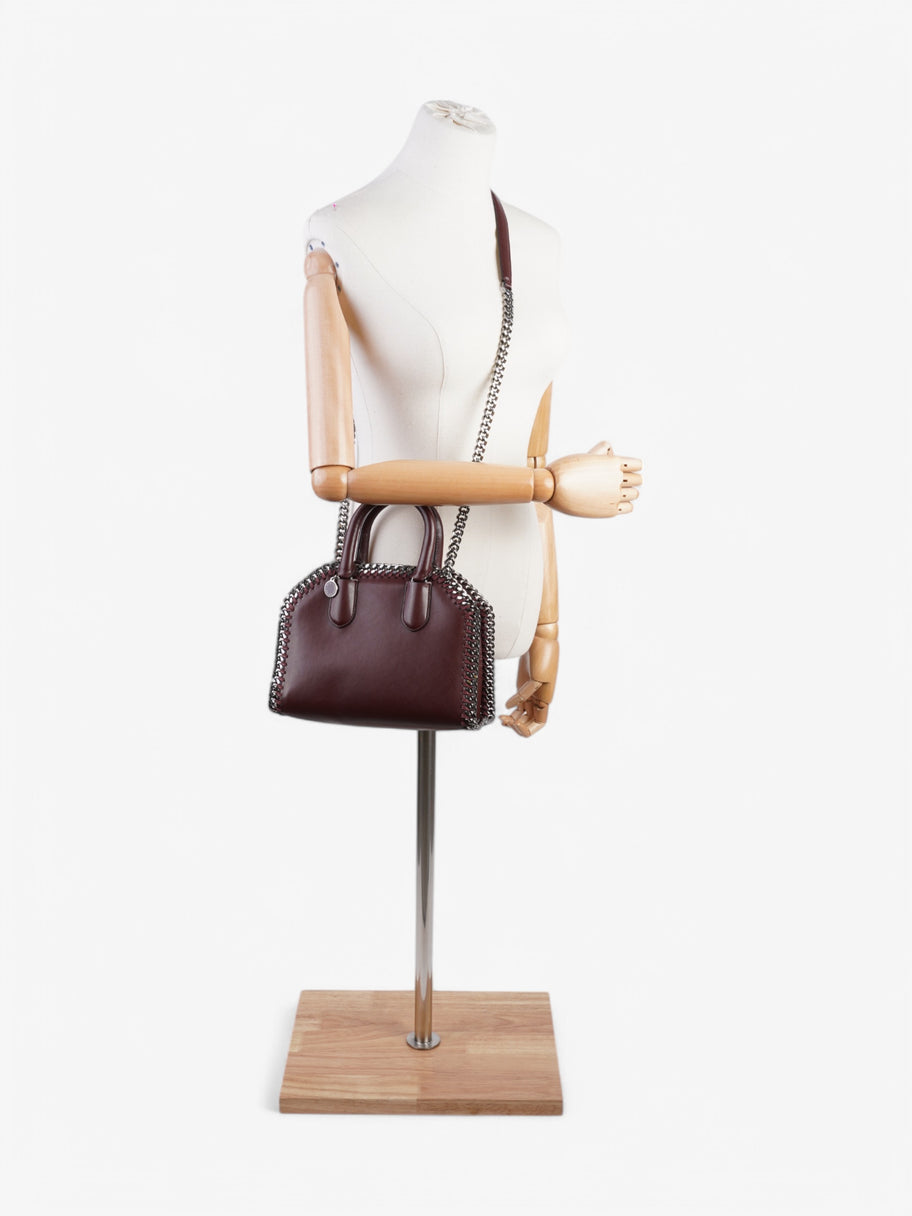 Stella McCartney Falabella Box Burgundy Faux Leather Image 2